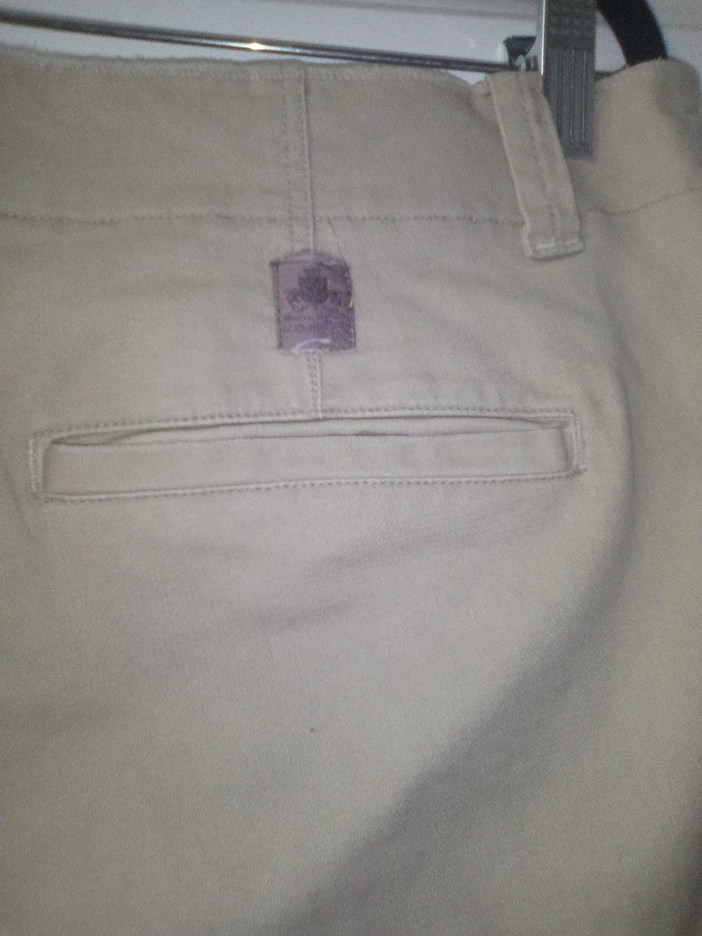American Eagle Outfitters Y2K Light Academia Preppy Khaki Flare Trousers Size XL - Picture 7 of 8